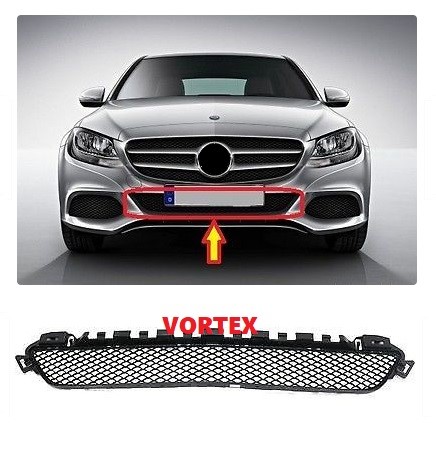 Mercedes-Benz C Serisi Ön Tampon Orta Izgara (Avangarde-darkgri) W205 14- Psaparcam A2058850423