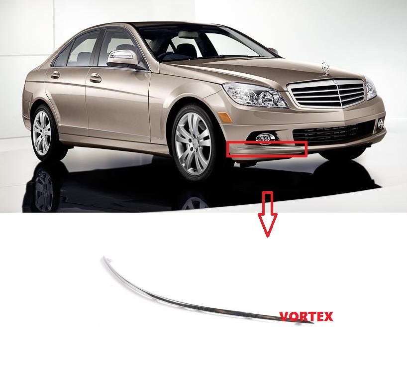 Mercedes-Benz C Serisi Ön Tampon Nikelajı Sağ W204 2007- Psaparcam A2048850821