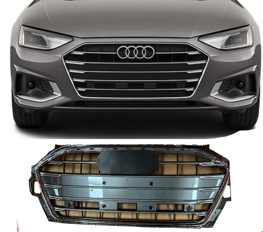 Audi A4 Ön Panjur (Gri) (Büyük Plakalık) A4 2020- Psaparcam 8W0853651S 3HK