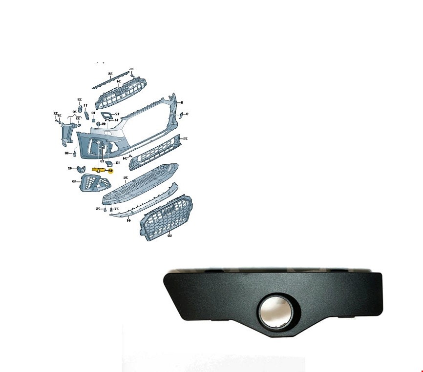 Audi A4 Ön Tamp.panjur Braket Yuvası Sağ S-line A4 2020- Psaparcam 8W0919268L
