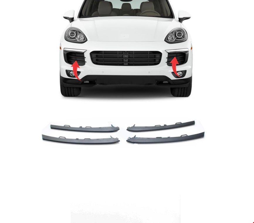Porsche Panamera Ön Tampon Izgarası Gri Çıta 4 Parça Panamera 2015- Psaparcam 97050573/4/5/603